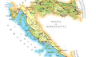 克罗地亚地图位置图片